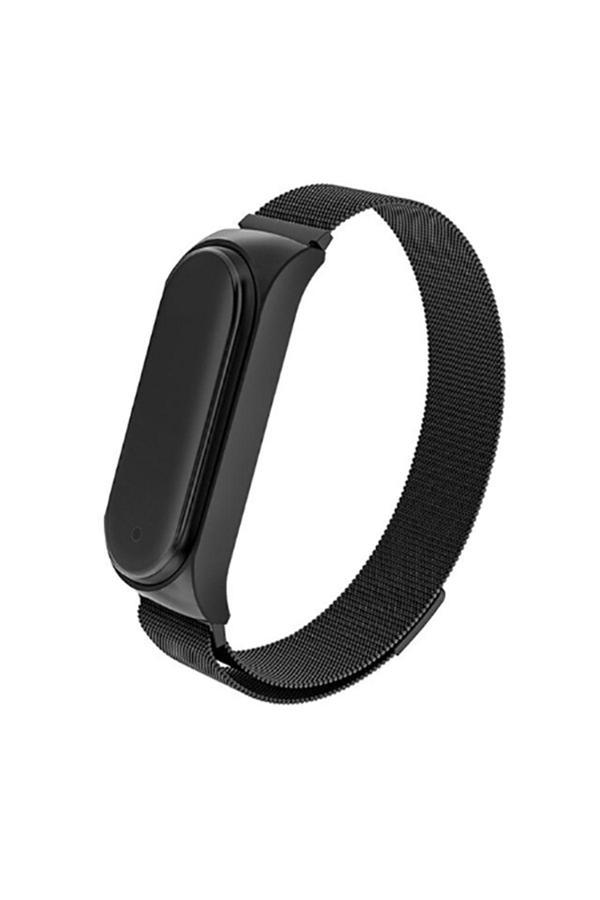 20068310 Xiaomi Mi Band 5 İle Uyumlu Metal Tel-Örgü İşlemeli Kordon - Image 1