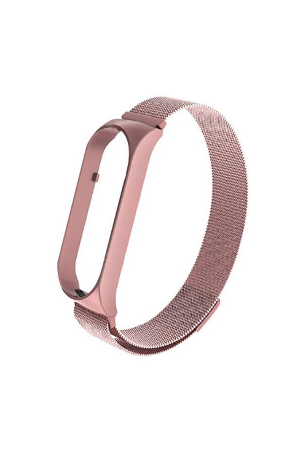 20068310 Xiaomi Mi Band 6 İle Uyumlu Metal Tel-Örgü İşlemeli Kordon - Image 1