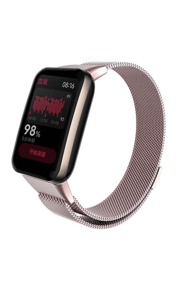 20068310 Xiaomi Mi Band 7 Pro İle Uyumlu Metal Tel-Örgü İşlemeli Kordon - Image 1