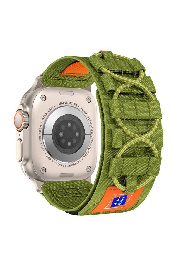 20068310 Apple Watch Seri 7/8/9 45Mm Uyumlu Örgü İşlemeli Sportif Kordon - Image 1