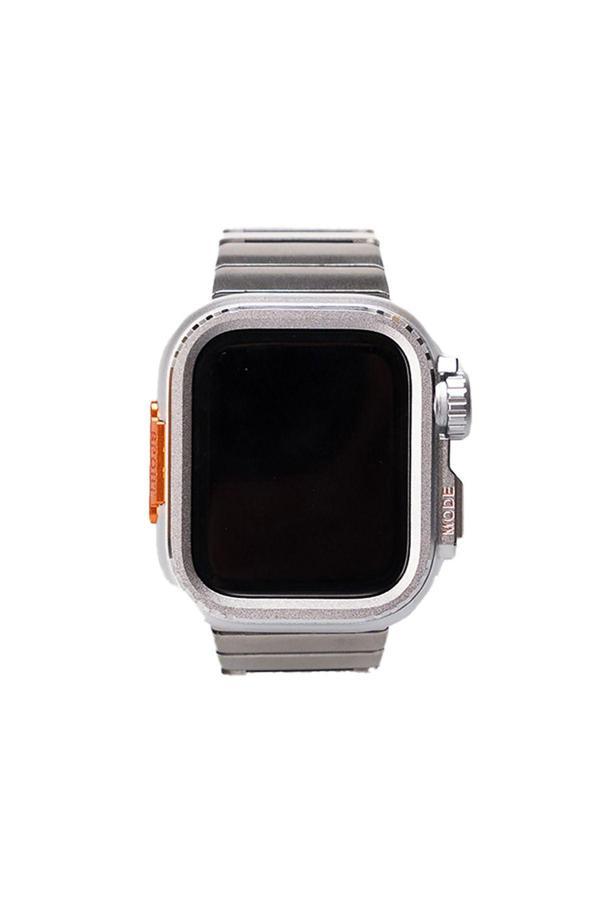 20068310 Apple Watch Ultra / Watch Ultra 2 49Mm Uyumlu Kasa Gövde Koruyucu Ve Metal Kordon 2 İn 1 Set - Image 1