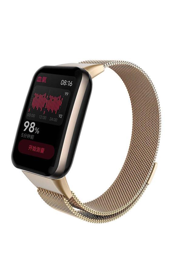 20068310 Xiaomi Mi Band 7 Pro İle Uyumlu Metal Tel-Örgü İşlemeli Kordon - Image 1