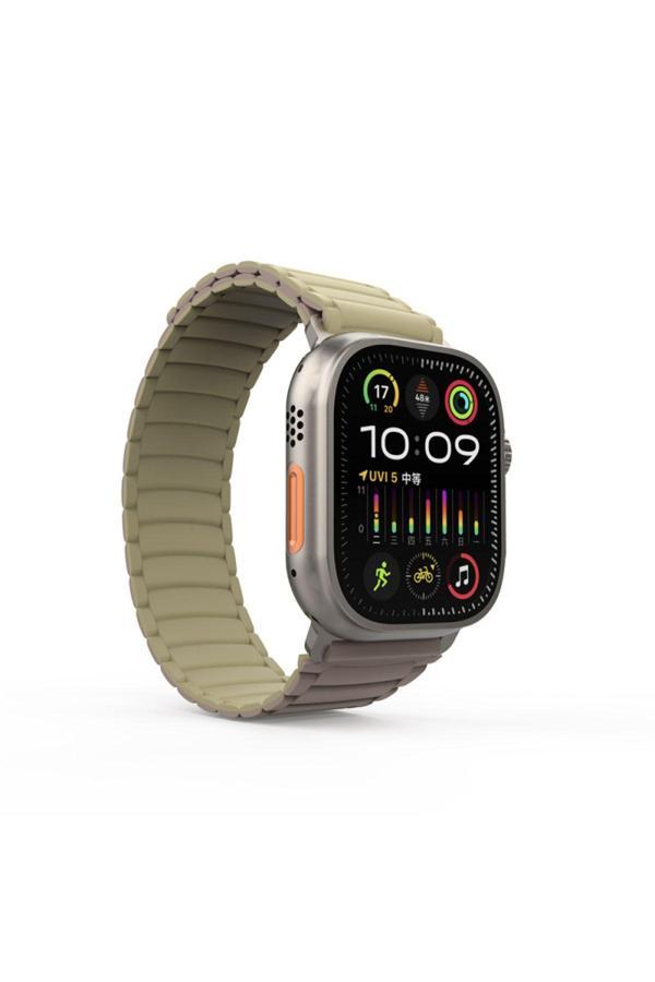 20068310 Apple Watch Ultra / Watch Ultra 2 49Mm Uyumlu Strap Manyetik Mıknatıslı Silikon Kordon Kayış - Image 1