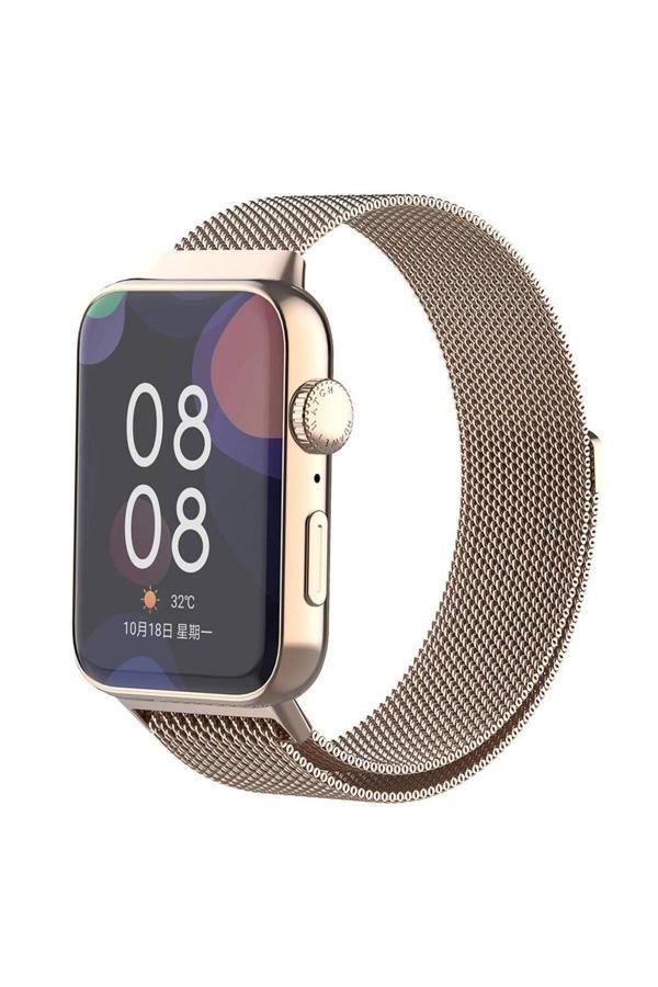 20068310 Huawei Watch Fit 3 İle Uyumlu Metal Tel-Örgü İşlemeli Kordon - Image 1
