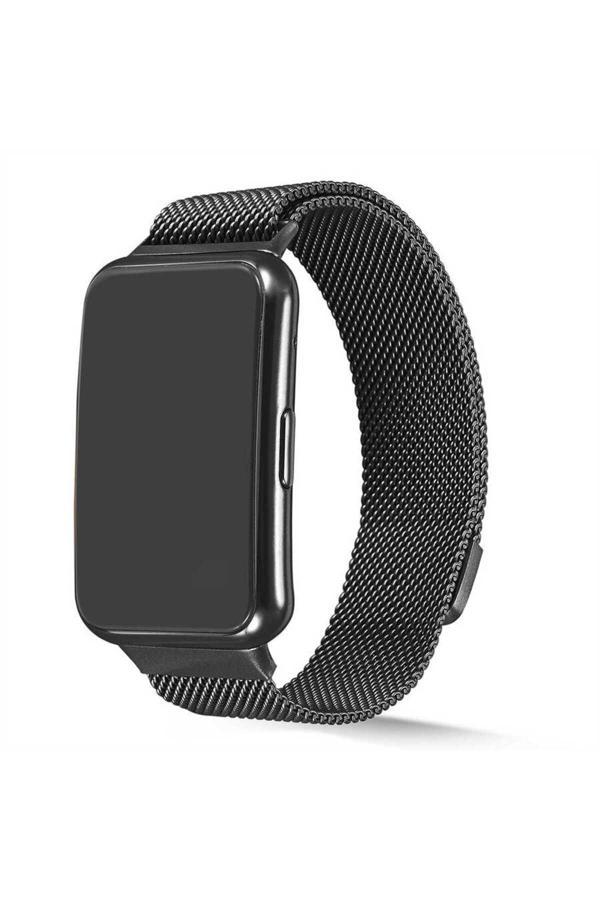 20068310 Huawei Watch Fit İle Uyumlu Metal Tel-Örgü İşlemeli Kordon - Image 1