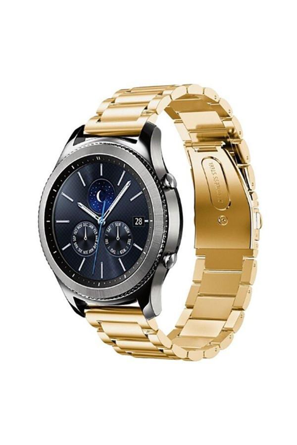 20068310 Samsung Gear S3 İle Uyumlu Bakla İşlemeli 22Mm Metal Kordon - Image 1
