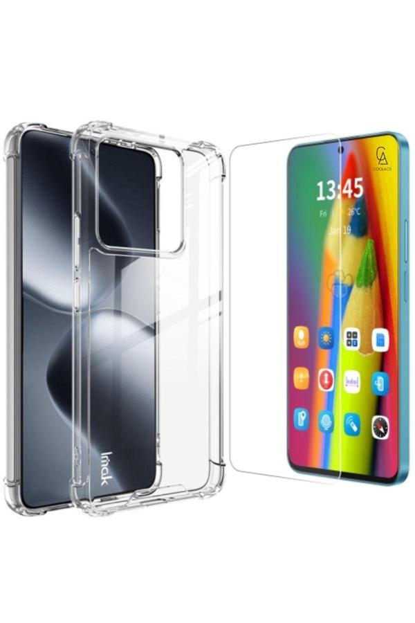 20068310 Xiaomi Mi 14T Uyumlu Köşe Dolgulu Anti Shock Telefon Kılıfı Ve Kırılmaz Cam Ekran Koruyucu - Image 1