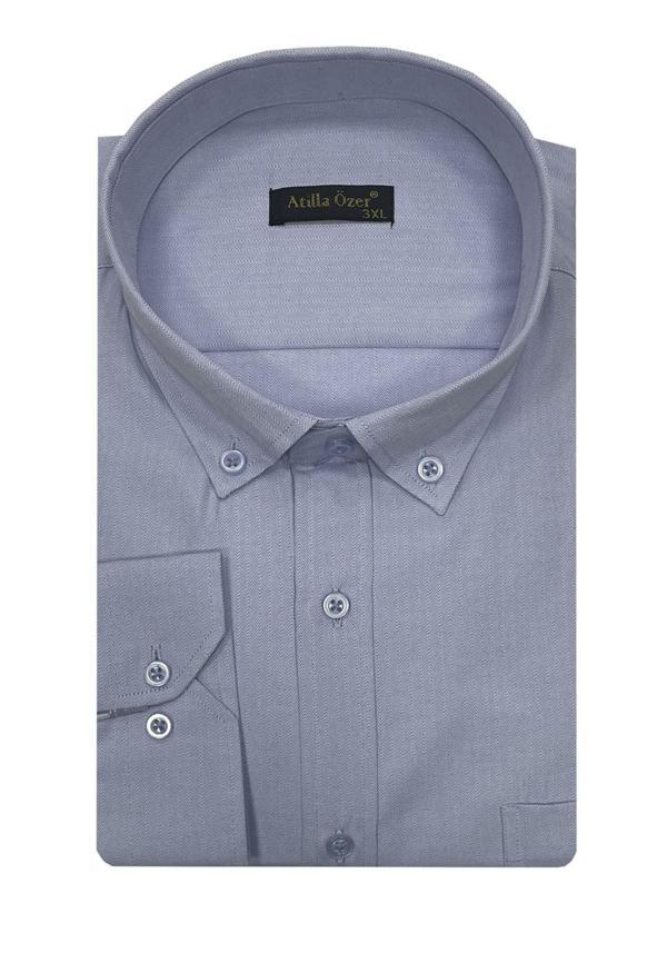 Atilla Özer Büyük Beden Klasik Erkek Gömlek 7328 - Image 1