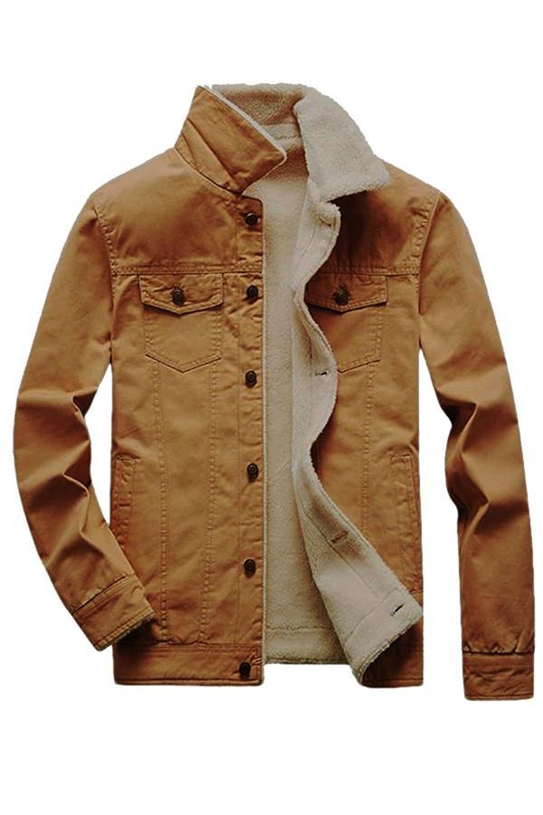 Çocuk Kürklü Kot Mont Premium Denim -- açık camel-- - Image 1