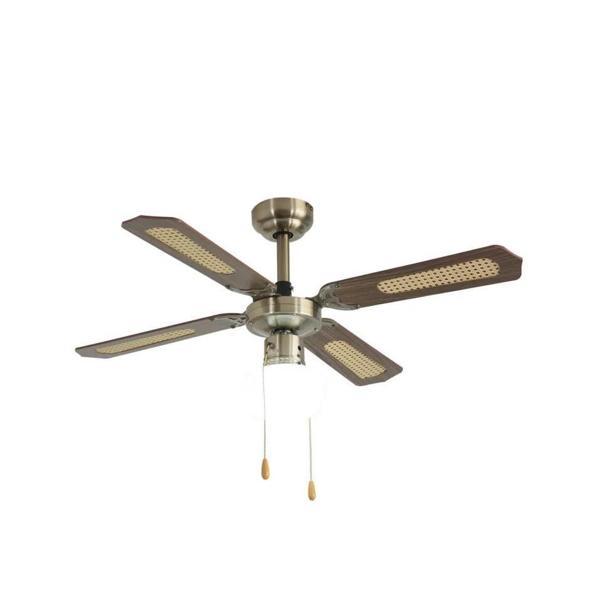 Dlc Poyraz Bakır Motor Lambalı 4 Kanatlı 107cm Tavan Vantilatörü Ahşap - Image 1