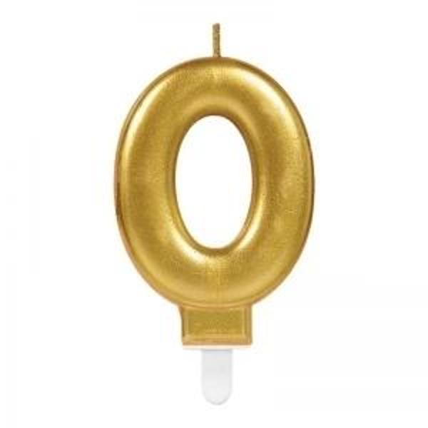 0 Rakam Mum Gold Renk - Image 1