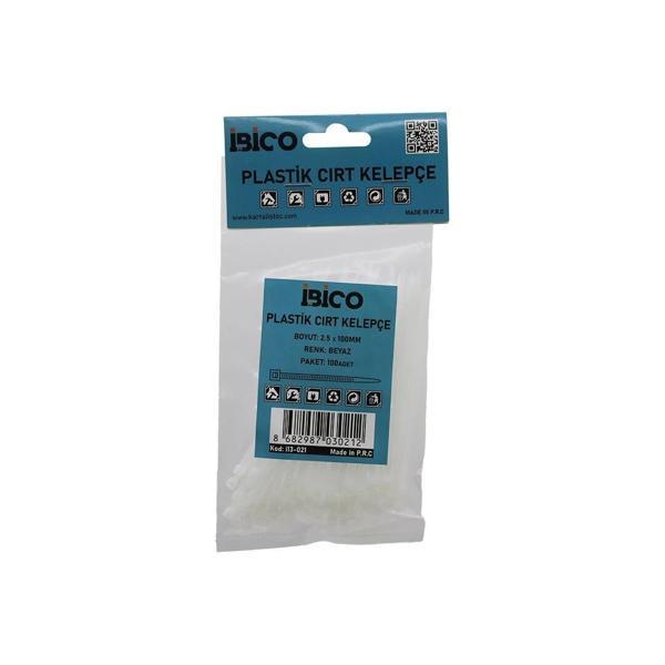 100pcs Beyaz  2.5x100mm  Plastik Cırt Kelepçe - Image 1
