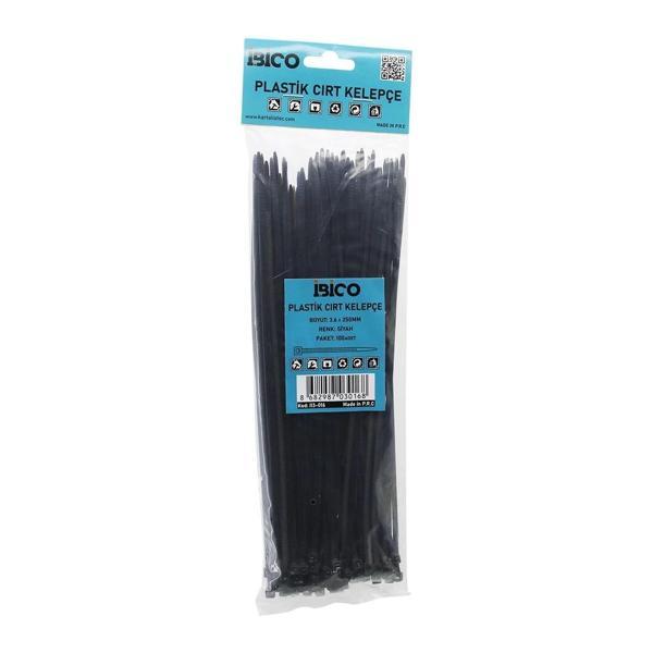 100pcs Siyah   3.6x250mm  Plastik Cırt Kelepçe - Image 1