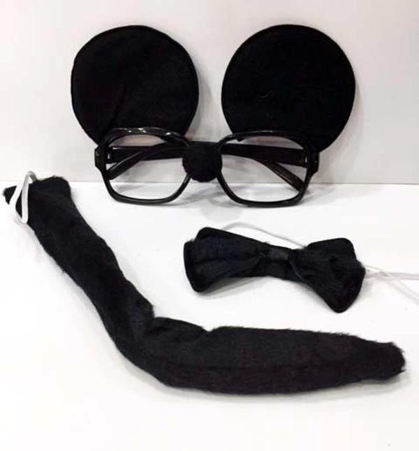 Mickey Mouse Gözlüğü Papyonu Kuyruğu Seti - Image 1