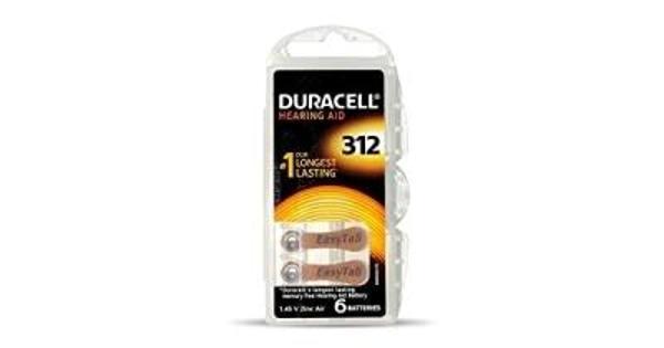 Duracell 312 İşitme Cihaz Kulak Pili 6 Parça  Kutu - Image 1