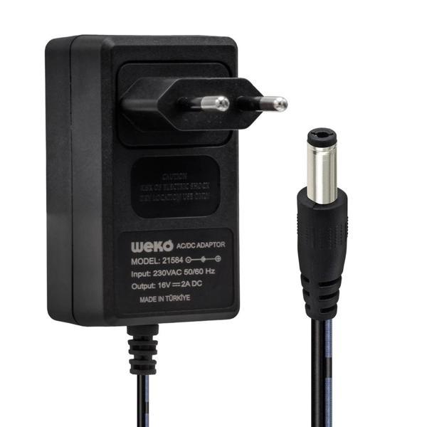 16 Volt - 2 Amper 5.5*2.5 Uçlu Yerli Üretim Power Jacklı Santral Adaptörü - Image 1