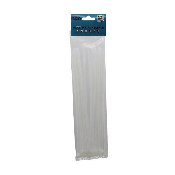 25pcs   Beyaz   3.6x250mm  Plastik Cırt Kelepçe - Image 1