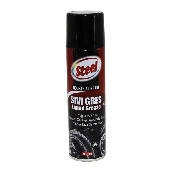 Steel St-1304 Sıvı Gres Sprey 200ml Yağlar - Korur - Isıya Dayanıklı - Image 1