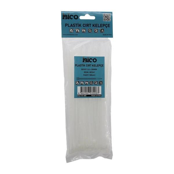 Beyaz   3.6x200mm  Plastik Cırt Kelepçe  100pcs - Image 1
