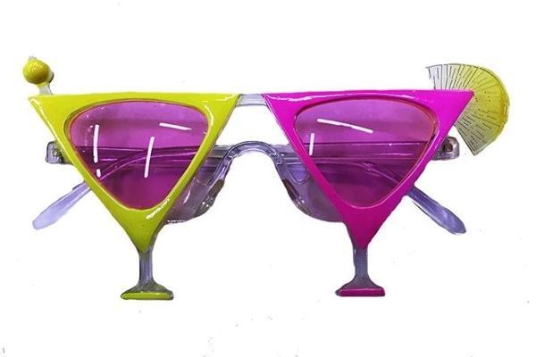 Sarı Pembe Renk Martini Parti Gözlüğü - Image 1