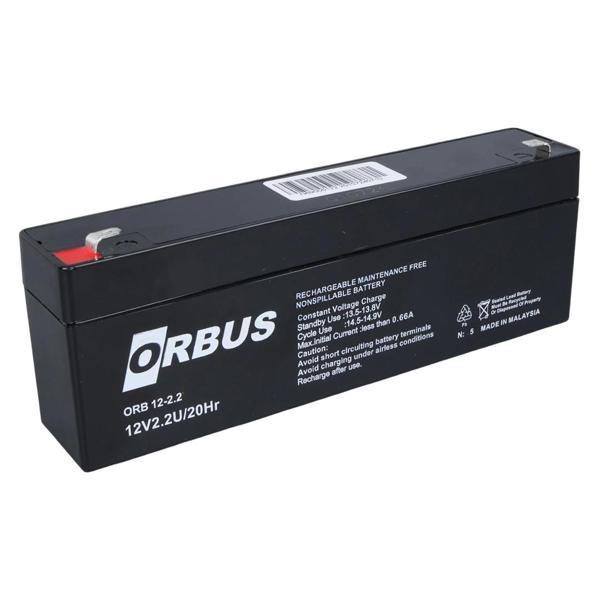 Orbus 12 Volt - 2.2 Amper Yatık Uzun Akü (176 X 61 X 33 Mm) - Image 1