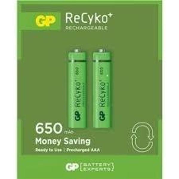Gp Recyko 650mah Aaa Şarjlı İnce Pil 63c092  2li Kart - Image 1