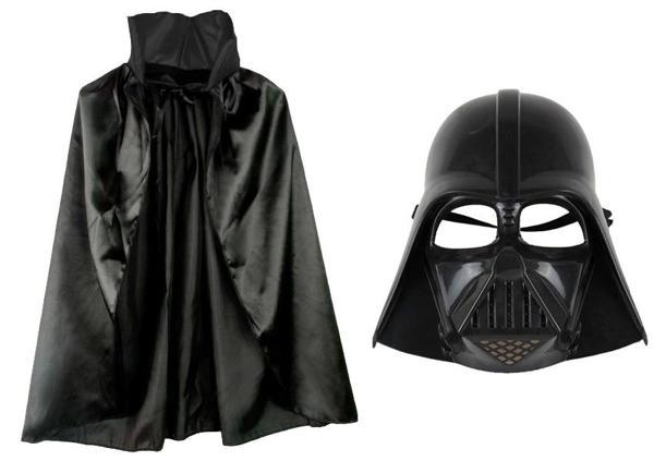 Çocuk Boy Yıldız Savaşları Star Wars Darth Vadet Maskesi Ve 90 Cm Pelerin Seti Siyah - Image 1