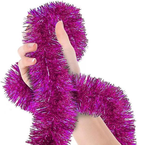 Parti İçin Sim Süs 2 Metre Uzunluk 8 Cm Genişlik Fuşya Renk İthal - Image 1
