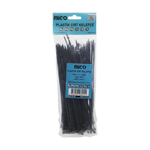 Siyah   3.6x200mm  Plastik Cırt Kelepçe  100pcs - Image 1