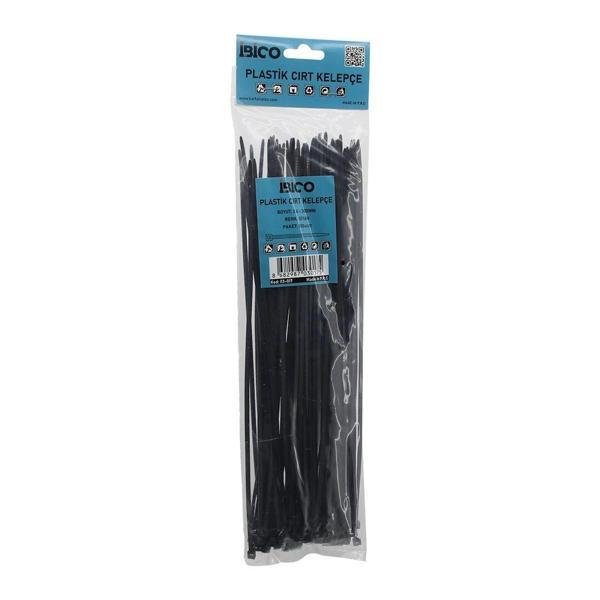 Siyah   3.6x300mm  Plastik Cırt Kelepçe  100pcs - Image 1
