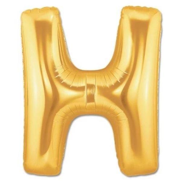 H Harf Folyo Balon Altın Renk  40 İnç - Image 1