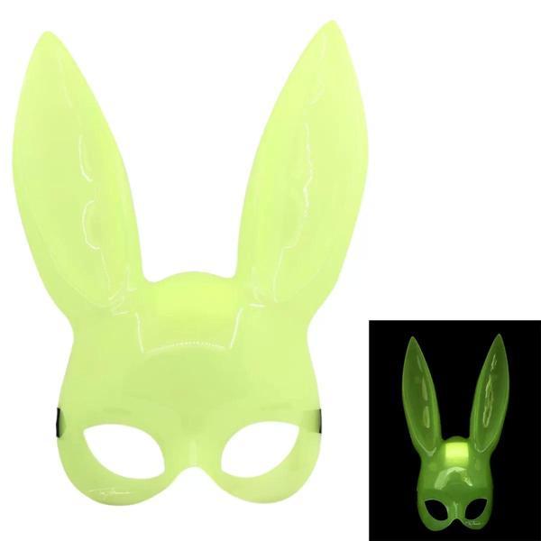 Karanlıkta Yanan Glow Floresan Tavşan Maskesi 32x22 Cm - Image 1
