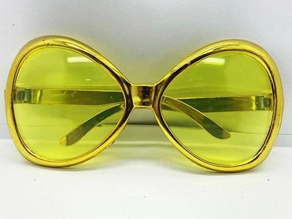 Yeşilçam Temalı Parti Gözlüğü Gold Renk 7x16 Cm - Image 1