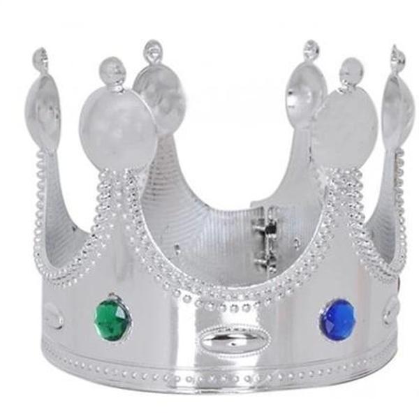 Plastik Kral Tacı Gümüş Renk Çocuk Boy 45 Cm - Image 1