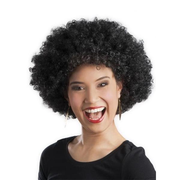 Siyah Renk Kıvırcık Afro Bonus Peruk Parti Peruğu - Image 1