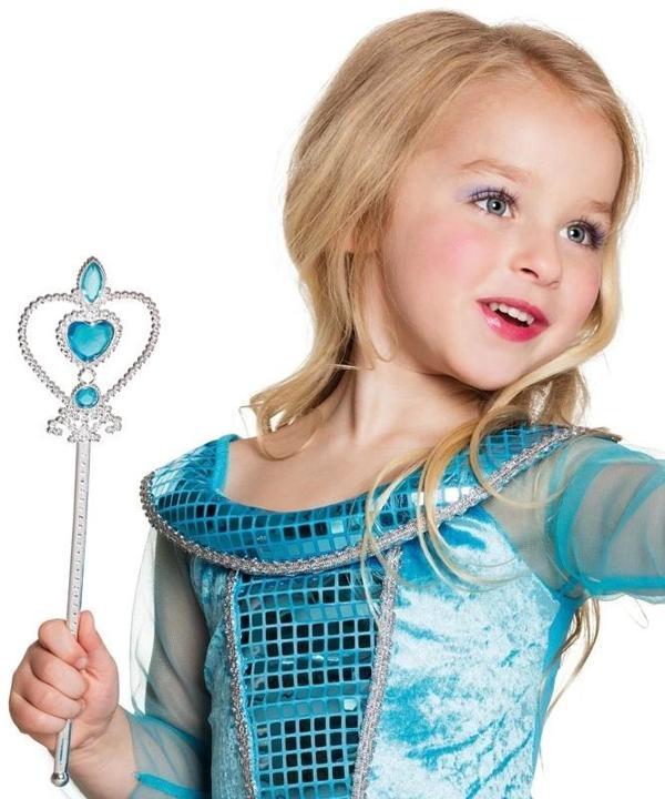 Mavi Renk Kalp İşlemeli Karlar Ülkesi Elsa Asası - Image 1