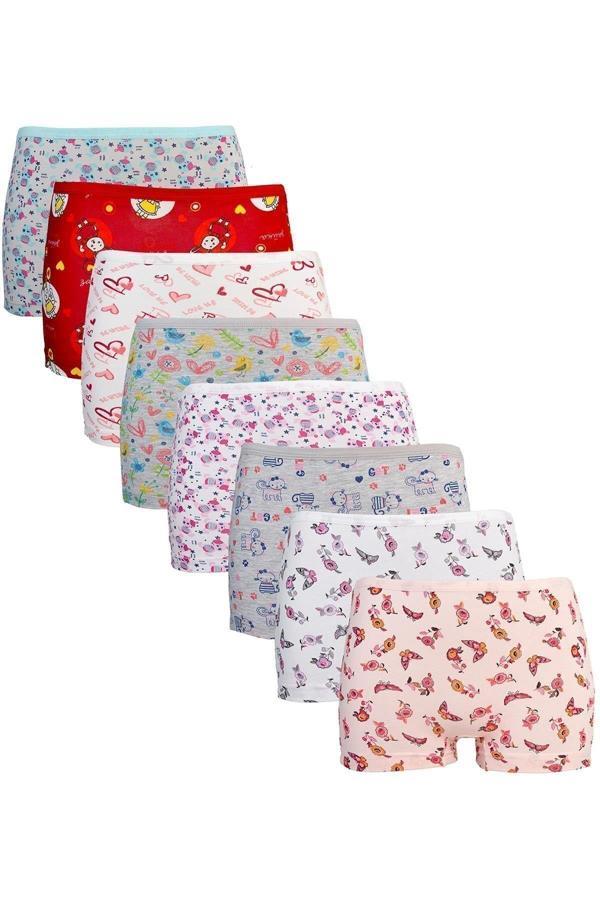 Dondeza 6 Adet Desenli Kız Çocuk Boxer Şort Çok Renkli 11-12 Yaş - Image 1