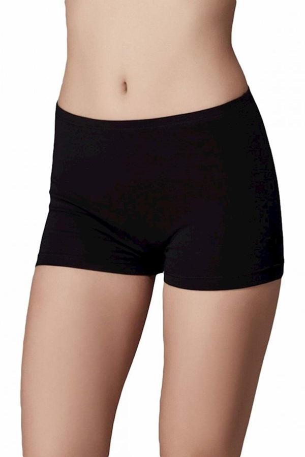 Berrak 2101 Kadın Renkli Likralı Boxer Şort'6 Lı Paket 2101 Siyah S - Image 1