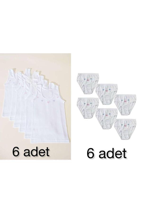 Hb Trend Tutku Külot Bikini Atlet Takım Kız Çocuk 12'Li Set Beyaz 11-12 Yaş - Image 1