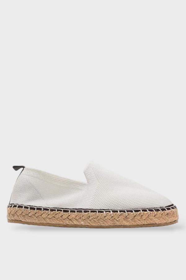 Unisex El Yapımı Triko Espadril BEYAZ - Image 1