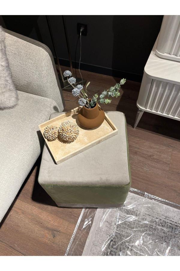 Soloboss Mobilya Köşeli Patik Ayaklı Çok Amaçlı Pufy Puf - Image 1