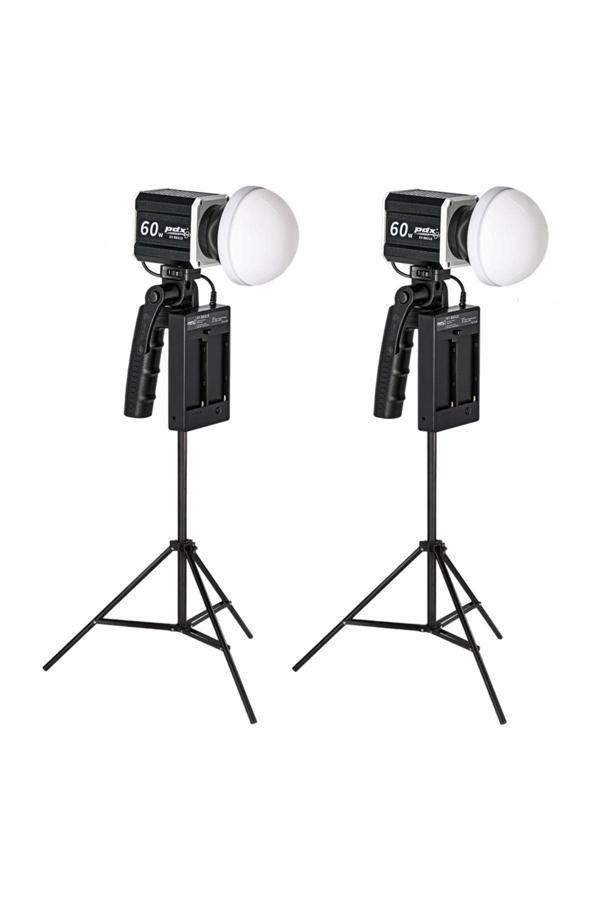 Pdx Ky-Bk618 Led Işık, 2 Metre Ayaklı İkili Set - Image 1