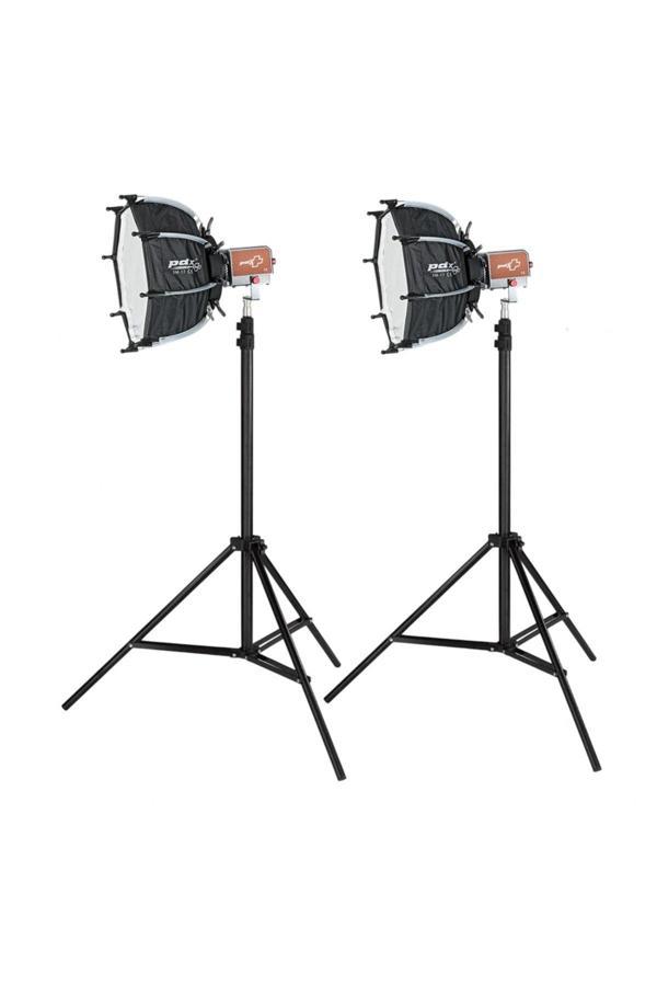 Pdx Ky-Bko323 Mini Video İkili Led Işık, 2 Metre Ayaklı Set - Image 1