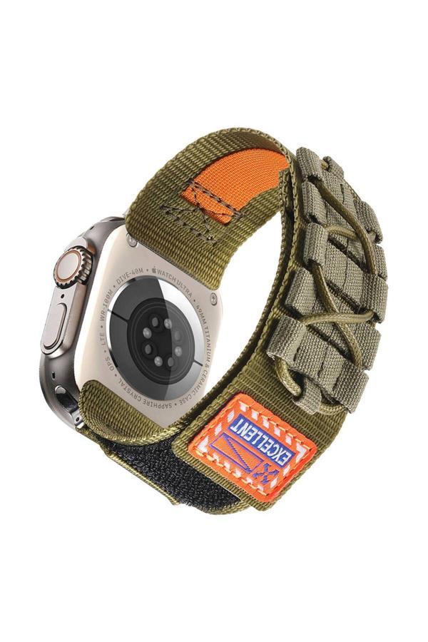 20068310 Apple Watch 1/2/3 42Mm Uyumlu Orbital Örgülü Halat Tasarımlı Naylon Kumaş Hasır Kordon - Image 1