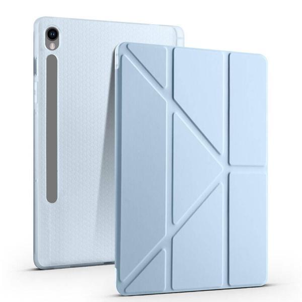 Samsung Galaxy Tab S9 Yatay ve Dikey Standlı Antishock Kalemlikli Origami Silikon Kılıf SM- X710 - Image 1