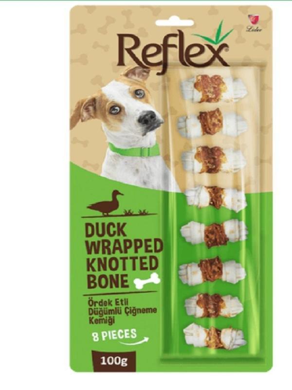 Ördek Etli Düğümlü Köpek Çiğneme Kemiği 100G / 8 li - Image 1