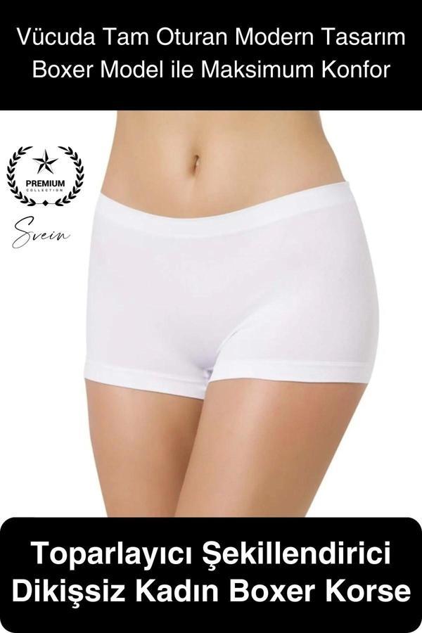 Premium Toparlayıcı Sıkılaştırıcı Kadın Boxer Korse Rahat Dikişsiz Saran Günlük İç Çamaşır - Image 1