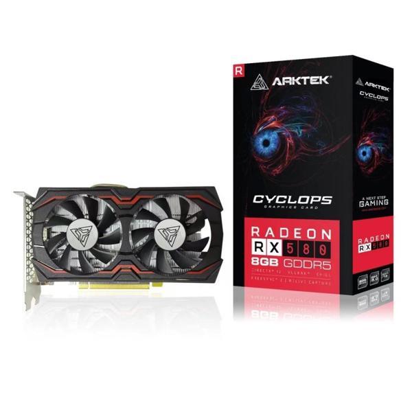 Arktek Cyclops, Akr580d5s8gh1, Rx580, 8gb, Gddr5, 256bıt, 1xdvı, 1xhdmı, 1xdp Gamıng Ekran Kartı - Image 1