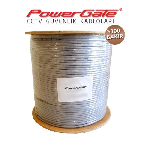 Powergate Vıa 250mt, 2+1 (2x0,22+0,22) %100 Bakır, Cctv Güvenlik Kablosu - Image 1