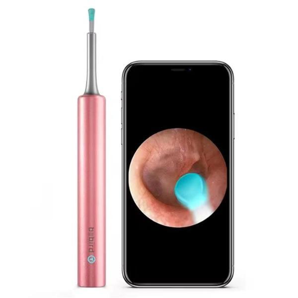 ONTECH - Bebırd T5 3mp Kamera 3.5mm Lens Şarjlı Wıfı Görüntülü Kulak Temizleyici Pembe Renk - Image 1